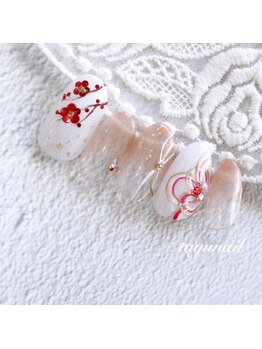 たゆ ネイル(たゆnail)/パラジェル*手描きお正月ネイル