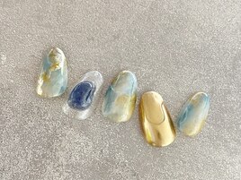 ブルーニュアンスネイル　¥9500