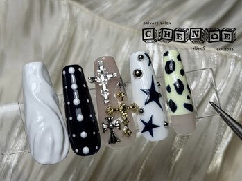 シェノエ ネイルズ(Chenoe Nails)/ネイビーブルートレンドネイル