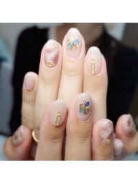 【押し花ネイル】