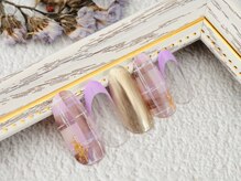 フーラネイル(fu-ra nail)/チェック柄ネイル