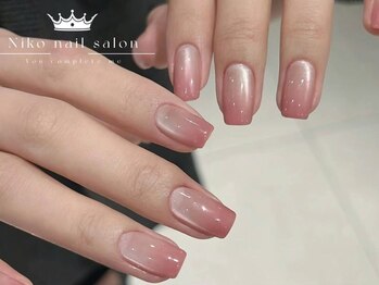 ニコ 柏店(Niko)の写真/【マグネット×グラデーションの最旬デザイン￥7980】オフィスネイルやシンプルが好きな方に♪色変更OK◎