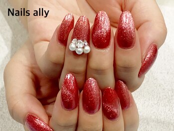 ネイルズアリー 立川店(Nails ally)/ギャラクシー×クリスマス×秋冬