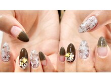 ネイル シスター(nail sister)/レトロフラワーネイル