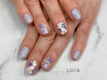 ネイルアトリエルカ(nail atelier LUCA)/M-306 大人可愛い紫陽花ネイル
