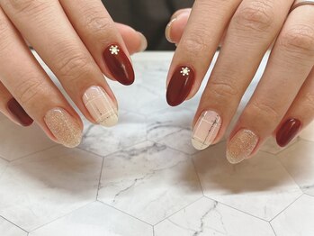 シキナ(shikina)/ボルドー　フラッシュ　雪の結晶