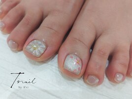 桜とぷっくりフラワー