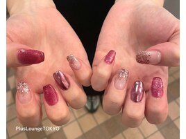 ピンクちぐはぐネイル♪[原宿]