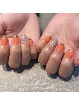 リッシュ(RICHE)/オレンジ×シェル埋め尽くし