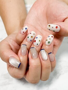 ミネイル(3nail)の写真/《19：00～4：00営業＊定額メニュー¥10000》都合に合わせて通いやすい深夜営業サロン！持ち込みデザインも