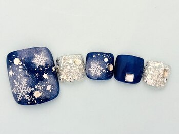 ネイルエイム(Nail eim)/フット★キラキラ★雪の結晶
