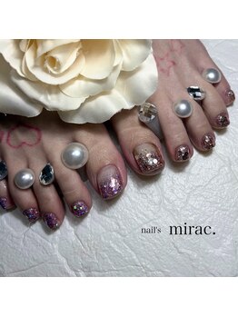 ネイルズミラク(nail's mirac.)/グラデーションフットネイル