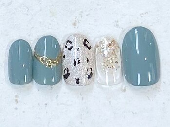 ネイルビート(NAIL BEAT)/レオパードミラーネイル