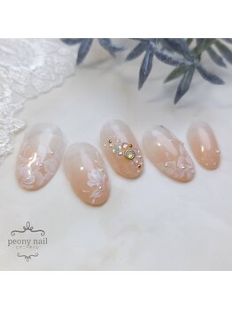 ピオニーネイル(peony nail)/グラデーションフラワー