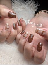 テンネイル(Tem Nails)/ブラウンフラッシュネイル