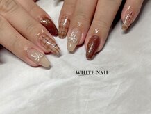 ホワイトネイル(WHITE NAIL)/チェック/リボン/持ち込み