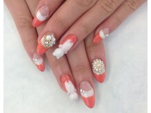 ネイルサロン ビューティーマジック 川口店/ダブルフレンチ　3Ｄネイル