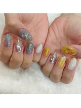 グラマラス アンジェアイ 荻窪店(glamourous ange eye)/ハニーレモンソーダネイル