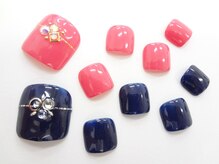 ネイルサロン クイール 小山店(NAIL SALON QUILL)/ワンカラーにラインシール