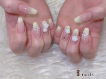 アイネイルズ 四条河原町店(I-nails)/ちゅるちゅる薔薇ネイル