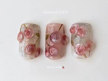 ヨロ(YOLO)/凹凸春ネイル/高尾指名限定