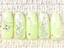 定額　黄緑　リボンラメ　¥8250