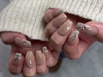 【ラメグラ×ハート】