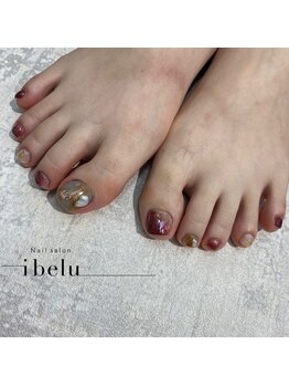 イベル 神戸三宮店(ibelu)/フット　ニュアンスネイル