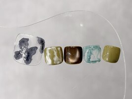 フラワーフットネイル