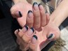 Night［Hand］オフィスネイルにぴったり フレンチ ¥9500