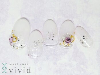 メイクプラスネイル ヴィヴィッド(MAKE+NAIL vivid)/*冬ブライダルネイル*
