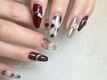 ミリ ミリ(mili mili)/ホワイトべっ甲ネイル