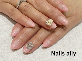 ネイルズアリー 立川店(Nails ally)/フラワービジュー×ストーン×春