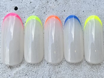 フリークネイル(FREAK Nail)/シンプルネオンフレンチ ¥8500