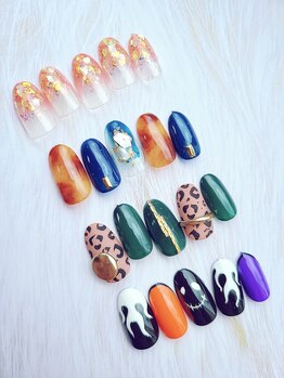 ネイルステーション ブルー(Nail Station BLUE)/9・10月定額デザイン　6600