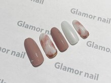 グラマーネイル(Glamor nail)/ワンカラー×タイダイ