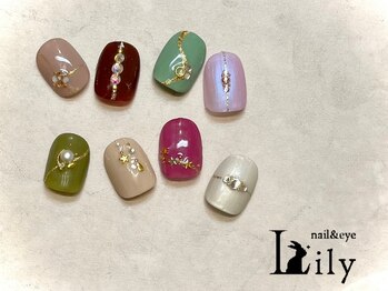 リリー(Lily)の写真/無料駐車場完備☆《定額シンプルアート¥5830/定額シンプルストーン¥5280/フレンチ¥5500》カラー変更OK！