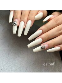 シンプルロングネイル