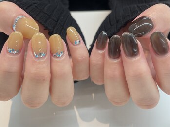 アシンメトリーネイル。