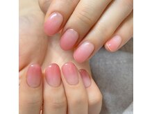 ネイルアンドアイラッシュスタジオ シュシュ(chouchou)/ピンクグラデ・ショートネイル