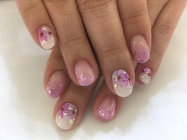 フラワー爽やかネイル☆