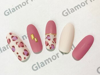 グラマーネイル(Glamor nail)/レオパード×マット