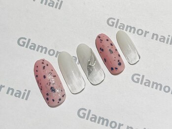 グラマーネイル(Glamor nail)/ニュアンス×ダルメシアン