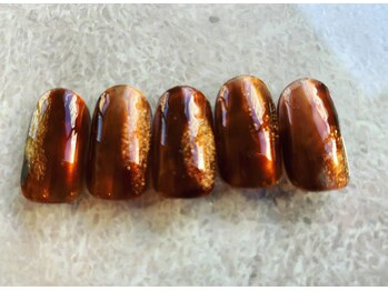 ネイルサロン シェリ(NAIL SALON Cheri)/透け感のあるブラウンニュアンス