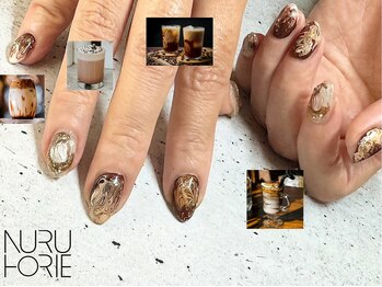 ヌル ネイル 堀江(NURU NAIL HORIE)/カフェラテ＆ホイップクリーム☆