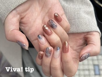 ビバティップ(Viva! tip)の写真/個性派から大人キレイなデザインまで幅広くご用意◎自爪の健康を考えたケアで、うっとり綺麗な指先に♪