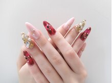 ネイルサロンミキ 横浜(MIKI)/赤べっ甲ネイルスカルプモード