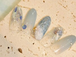 定額М　夏ネイル　海