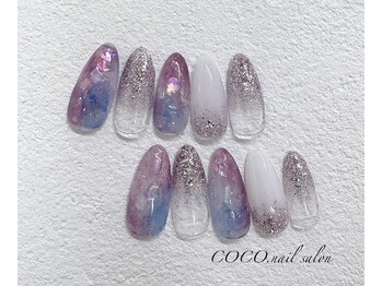 ココ ネイル サロン アンドスクール(COCO.NAIL SALON&SCHOOL)/アジサイネイル ニュアンス7550