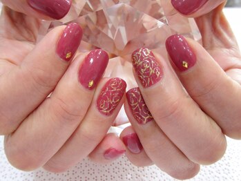 ネイル サロン ピュア ホワイト(Nail Salon Pure White)/【Pure White】ワンカラー+Art